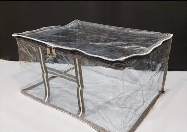 Heavy Quality Transparent Storage Organiser/ Saree Box Cover