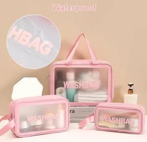 wash bag set pink