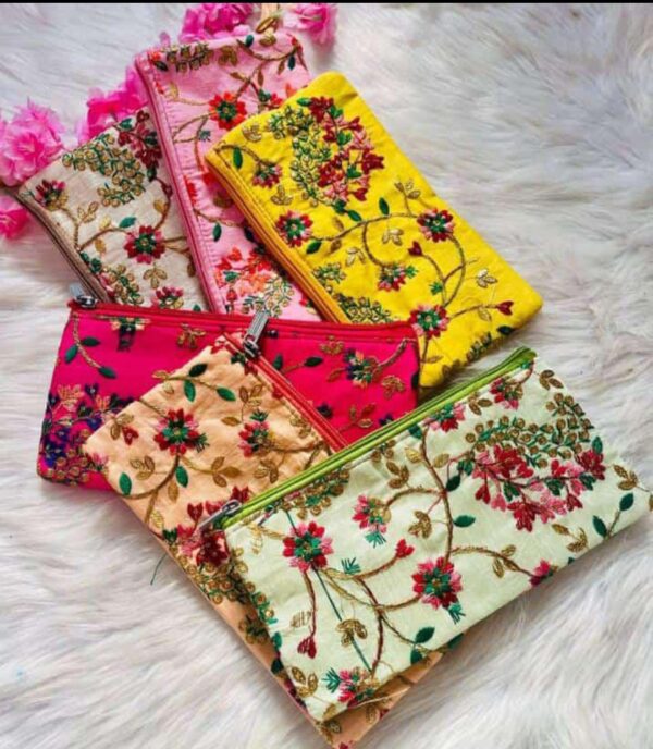 Embroidered Pouch Clutch | Serwani design .