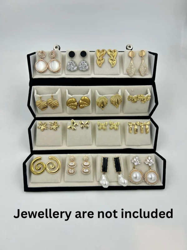 16 Slot Jhumka Storage Box – Premium Velvet Jewellery Organizer (Box Only)