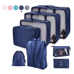 7 pcs Foldable Travel Organizer Set | Bags Organizer Packing Cubes with Shoe Bag for travel.