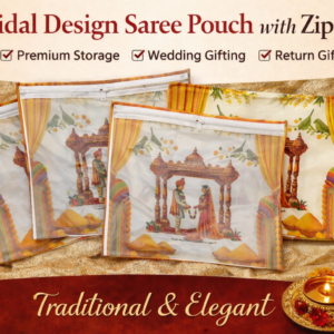 Bridal Design Saree Pouch with Zipper