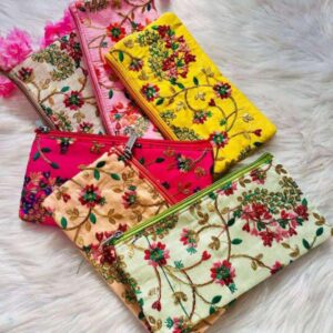 Embroidered Pouch Clutch | Serwani design .