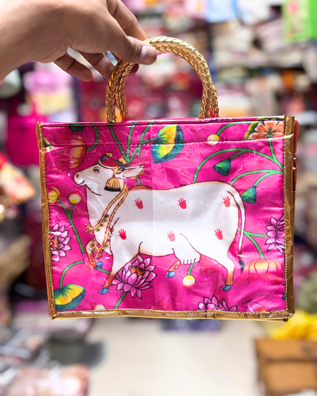 Premium Cow Design PVC Wedding Return Gift Bag. - Image 2