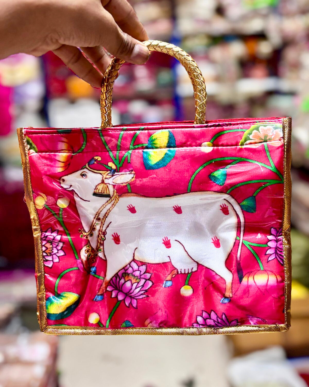 Premium Cow Design PVC Wedding Return Gift Bag. - Image 3