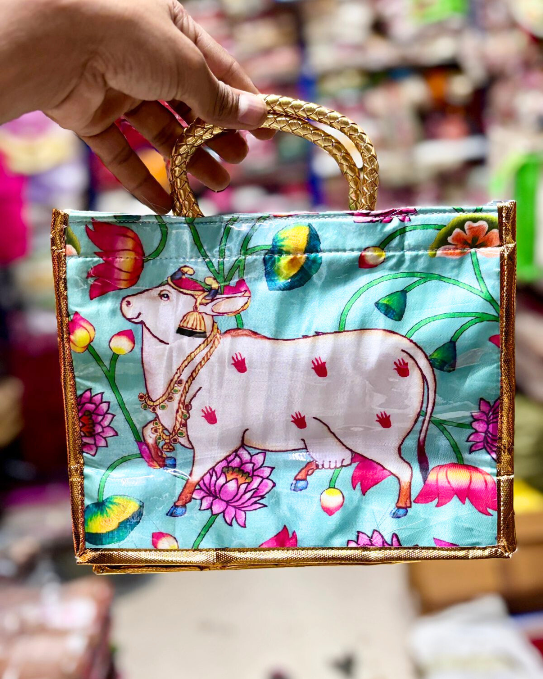 Premium Cow Design PVC Wedding Return Gift Bag. - Image 4