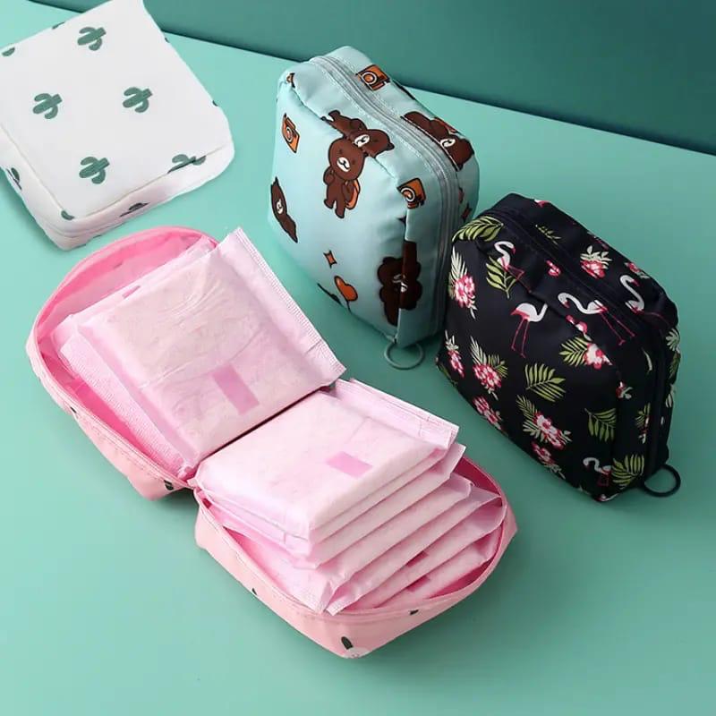 Sanitary Napkin Storage Bag, Menstrual Pad Bag With Zipper - Image 2