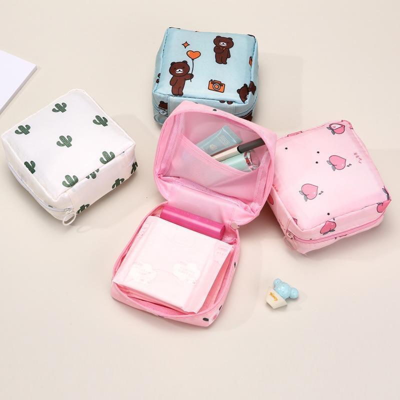 Sanitary Napkin Storage Bag, Menstrual Pad Bag With Zipper - Image 3