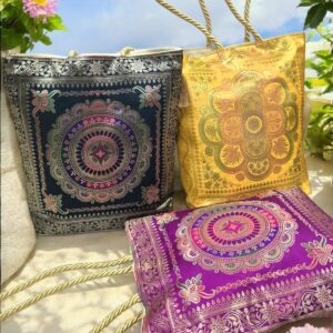 Banarasi Assorted Design Hand bag size 10*10