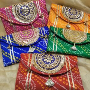Gota Designer Embroidered pouch Bag.