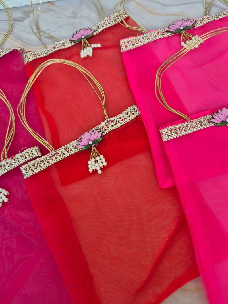Organza lotus Gifts bag - Image 4