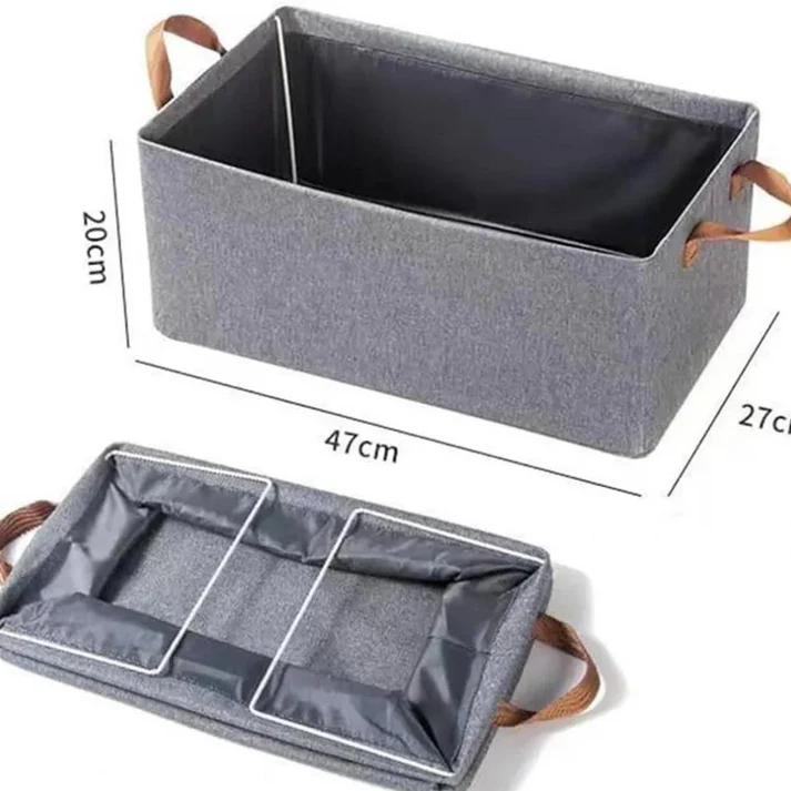 26 Liter Foldable Storage Box for Clothes with Steel Frame | Large Organizer for Wardrobe | Cloth Storage Bag for Saree, Shirt, Blanket | Pack of 1 - Image 4