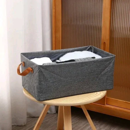 26 Liter Foldable Storage Box for Clothes with Steel Frame | Large Organizer for Wardrobe | Cloth Storage Bag for Saree, Shirt, Blanket | Pack of 1 - Image 2