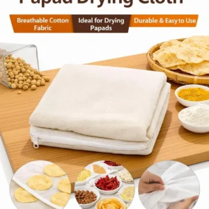 Premium Cotton Sun Drying Cloth with Net Cover | 29 x 36 Inches