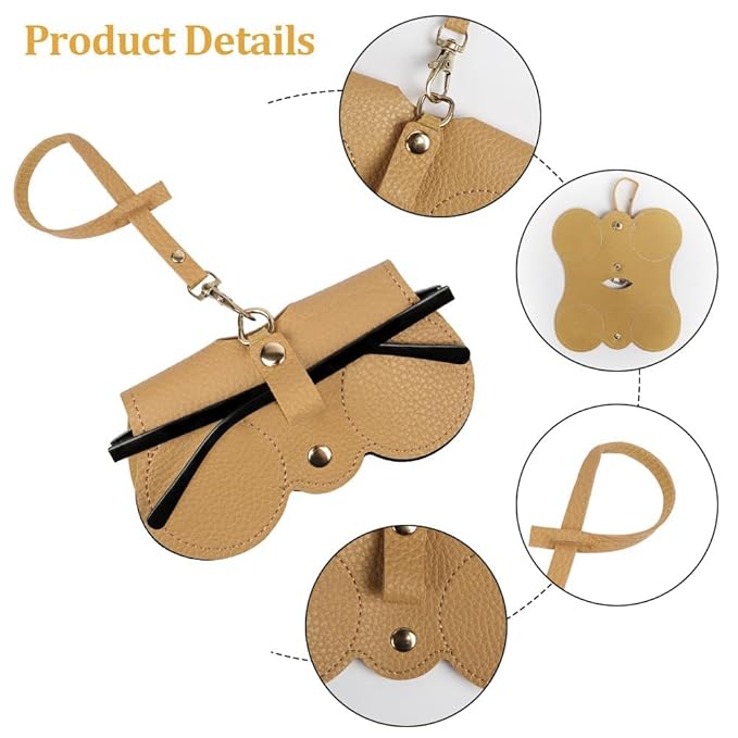 Premium PU Leather Sunglasses Case with Wrist Strap - Image 8