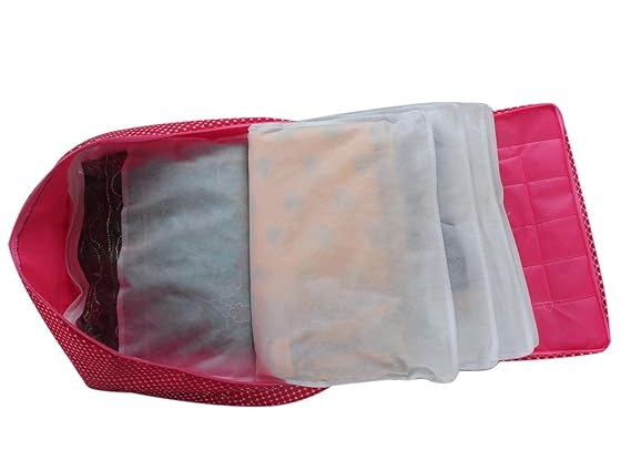 12 Folder Saree Organizer | Premium Saree Storage Bag with Individual Compartments | Wardrobe Organizer | Wholesale Bulk Pack - Image 5