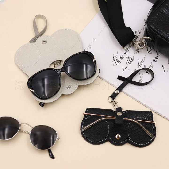 Premium PU Leather Sunglasses Case with Wrist Strap - Image 5
