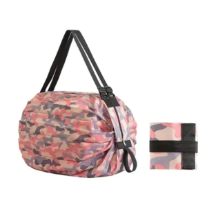Foldable Shopping Bag | Portable Reusable Travel Tote Bag | Compact Expandable Grocery Bag