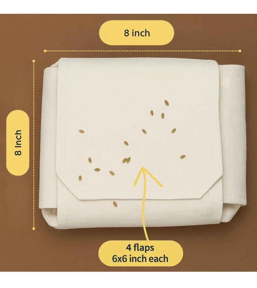 Premium Cotton Double Layer Roti Cloth Wrab with Flap - Image 5