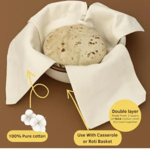 Premium Cotton Double Layer Roti Cloth Wrab with Flap
