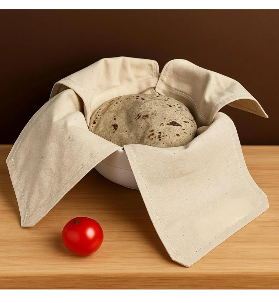 Premium Cotton Double Layer Roti Cloth Wrab with Flap - Image 2